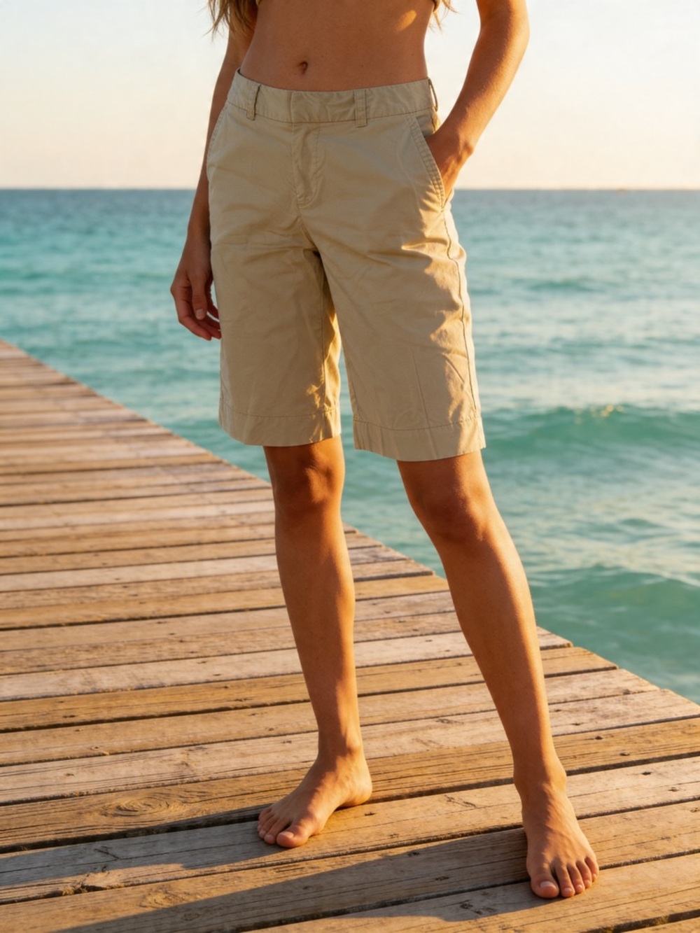 Merona Khaki Bermuda Shorts